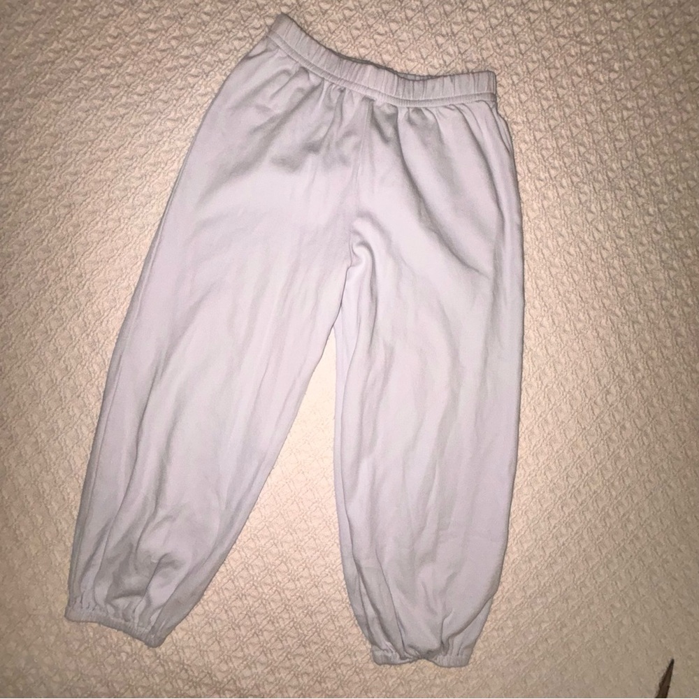 LIME GREEN pastel blue, cotton, bubble pants, boy size 4